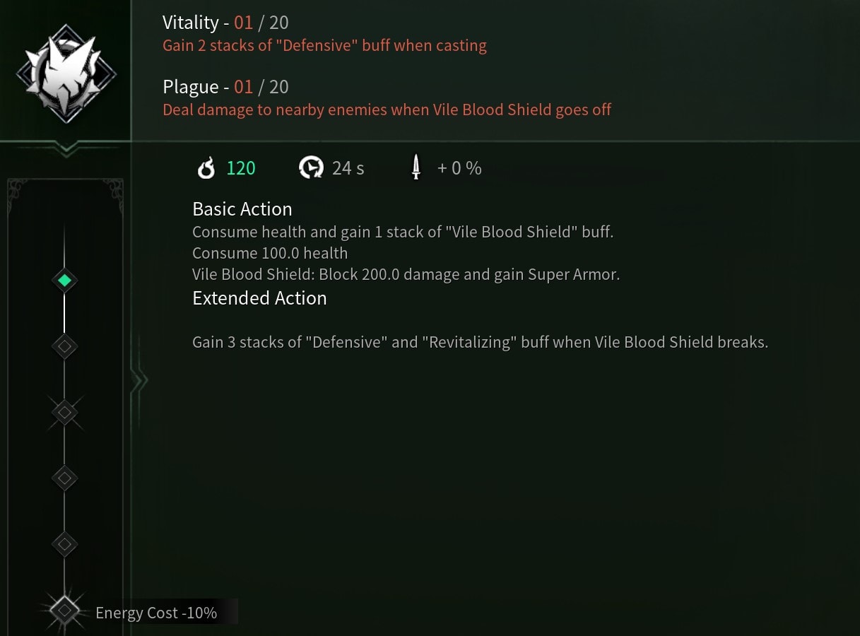 Vile Blood Shield