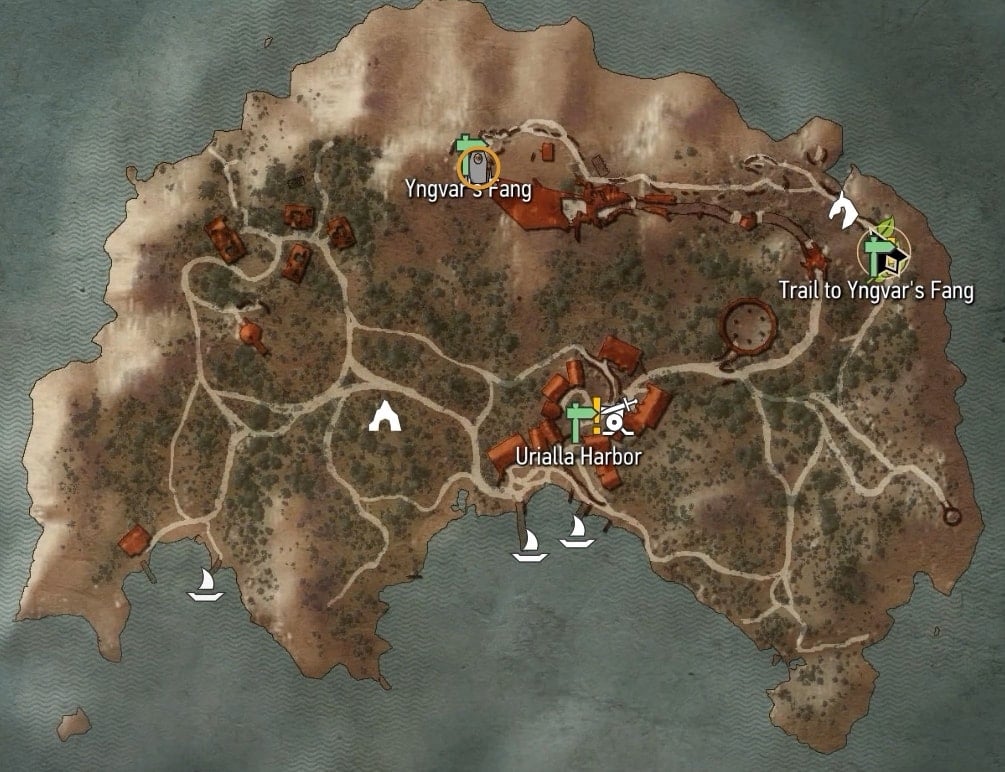 Yngvar's Fang Place of Power Map Location