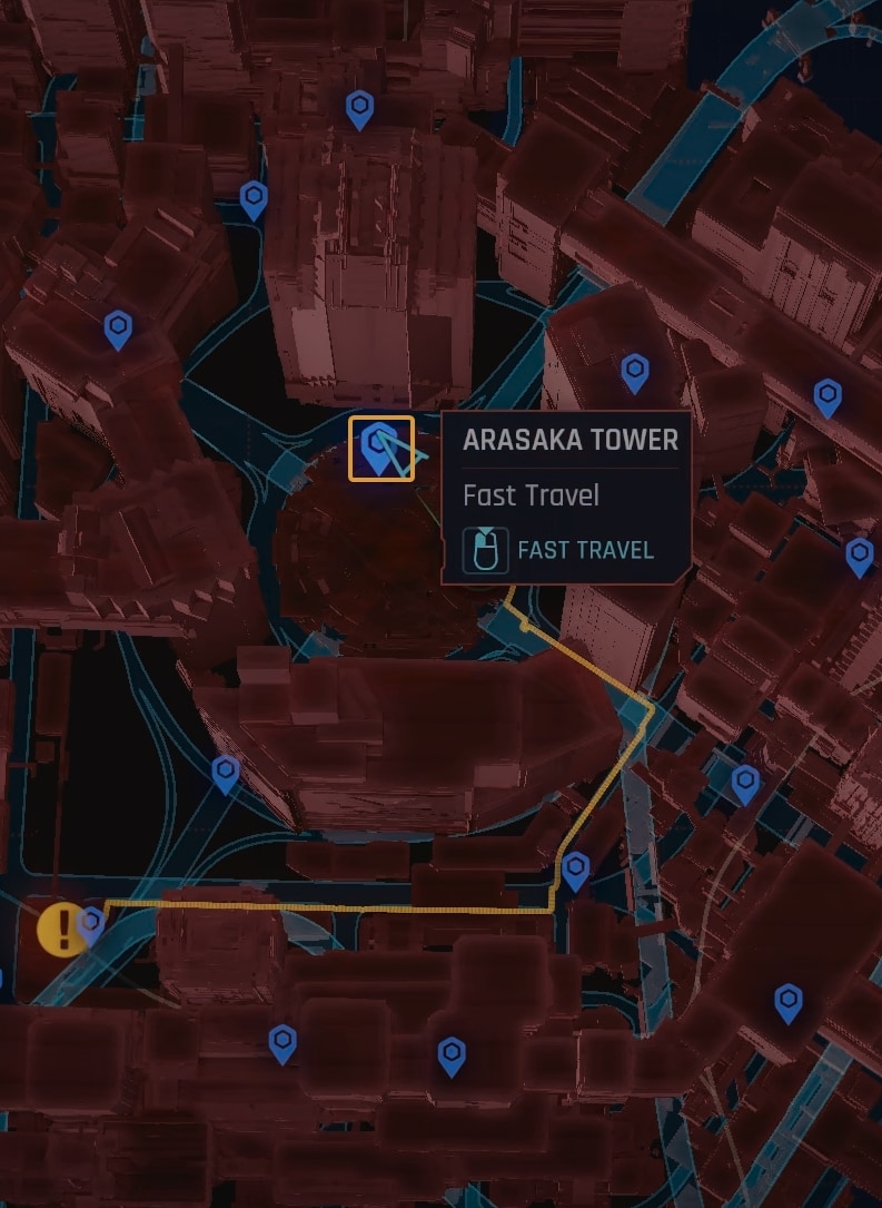 Arasaka Tower Fast Travel