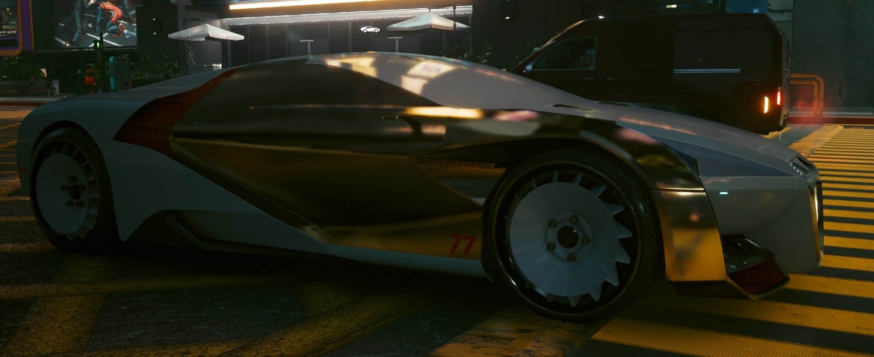 JK's Caliburn car in Edgerunners