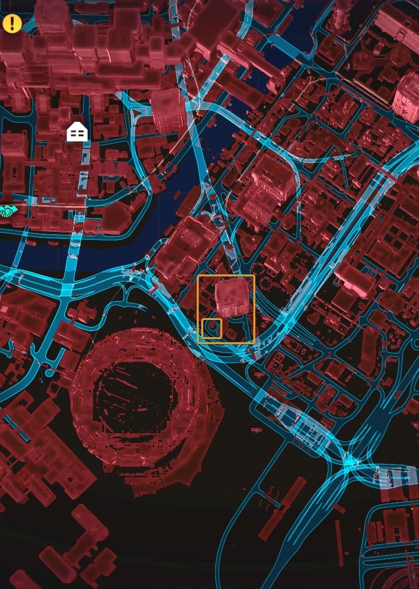David's Apartment in Night City Map Location