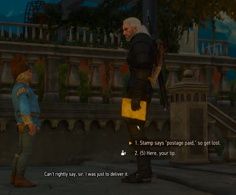Geralt receives the letter and map for te Mutations Quest in Toussaint