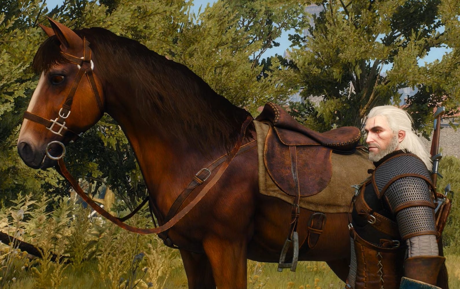 Geralt with Roach in The Witcher 3