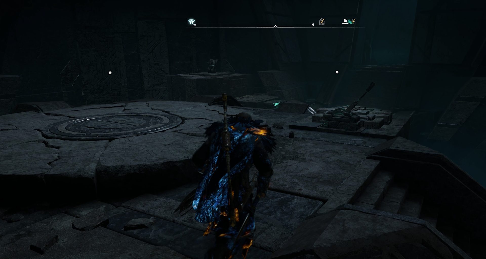Pull the lever to spawn the first orb