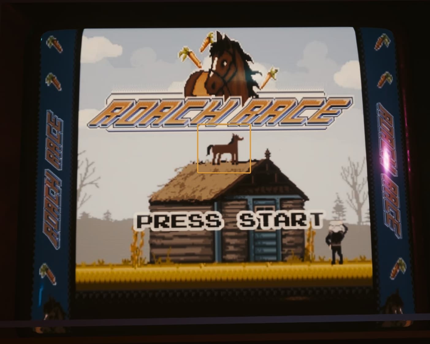 Roach Race starts with Roach sitting on top of a roof