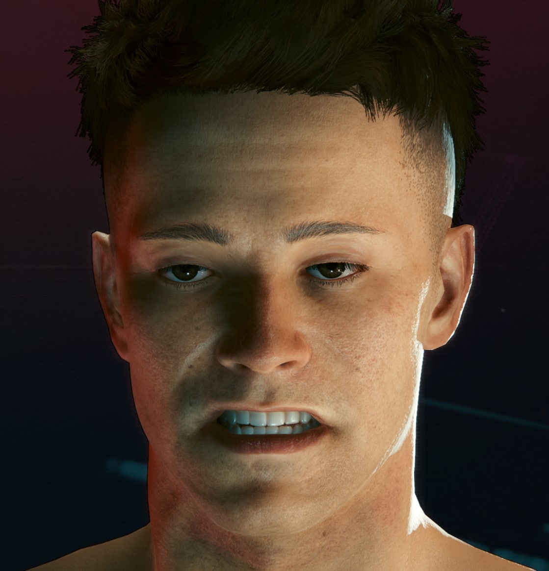 How to create David Martinez - frontal face features