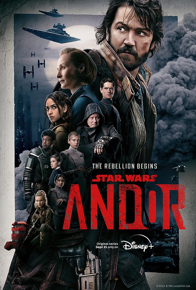 Andor Poster featuring all major and side characters from Season 1