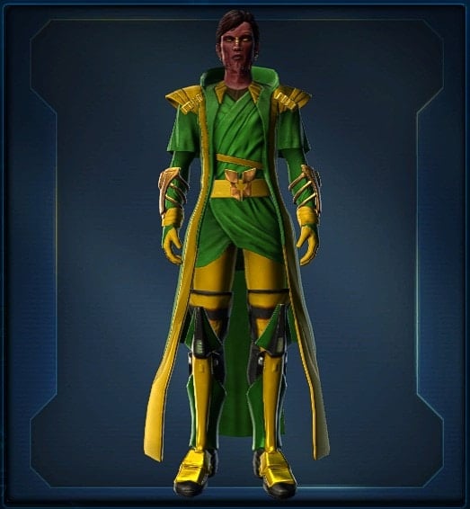 SWTOR Collector's Edition Vendors - Deep Green and Medium Yellow