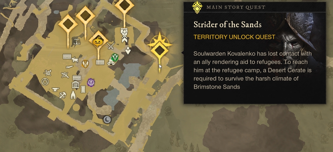 How to access Brimstone Sands - Marauder starter point