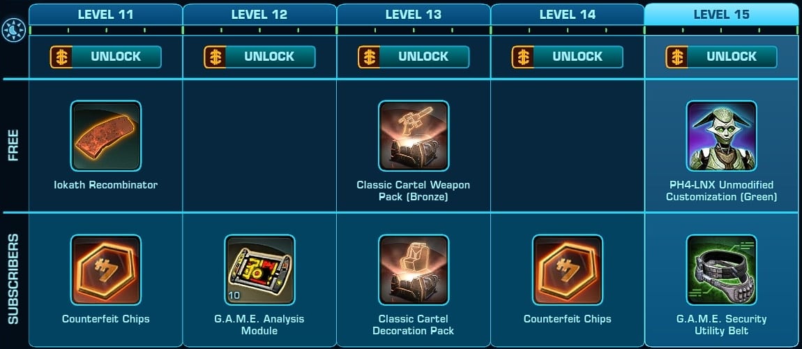 SWTOR Galactic Season 3 - Levels 11-15