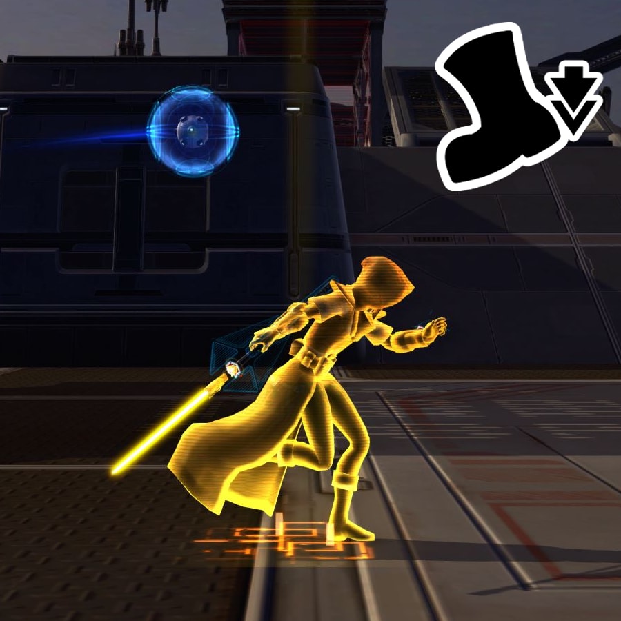 Huttball player with the ball is Slowed