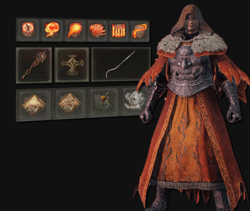 Elden Ring Pyromancer Build Summary Card