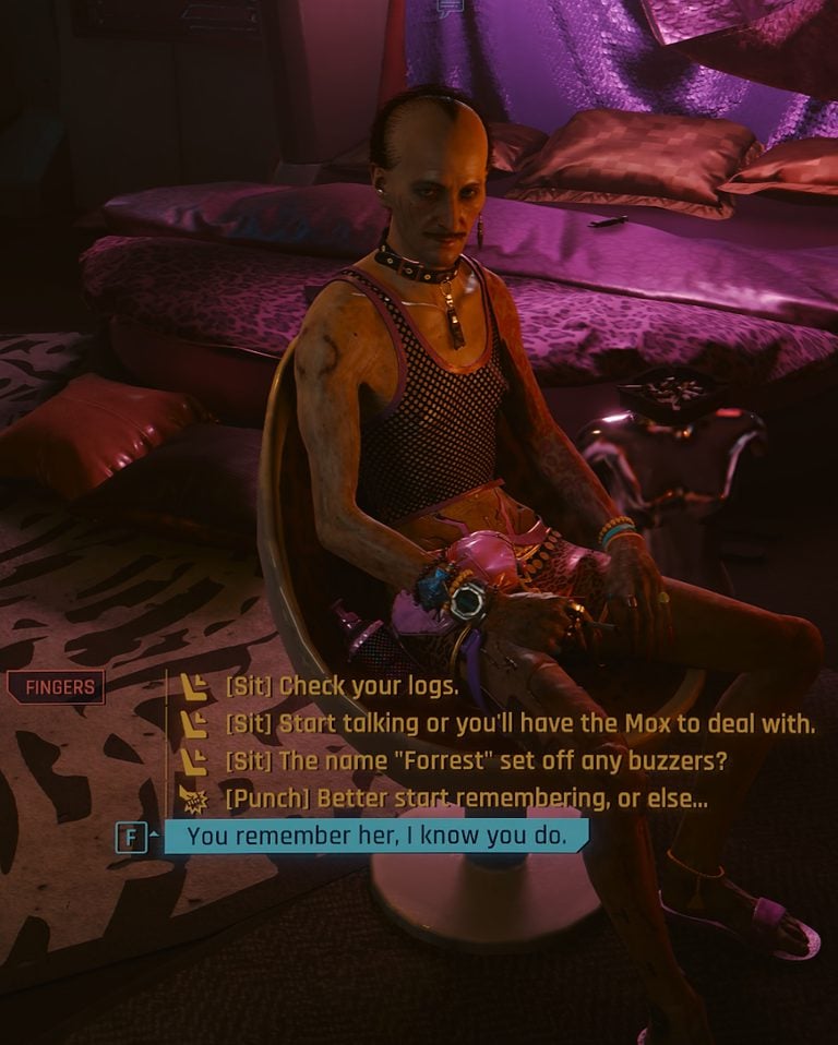 Should you Punch Fingers: The Space In Between, Cyberpunk 2077 Guide ...
