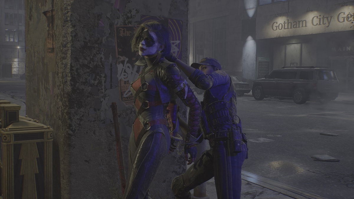 The end of the fight against Harley Quinn in Gotham Knights