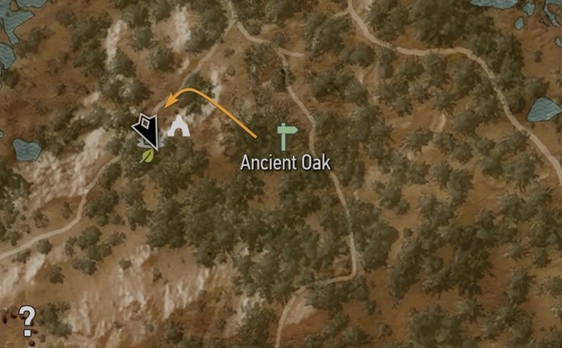 Ancient Oak Place of Power in Velen - location map 2