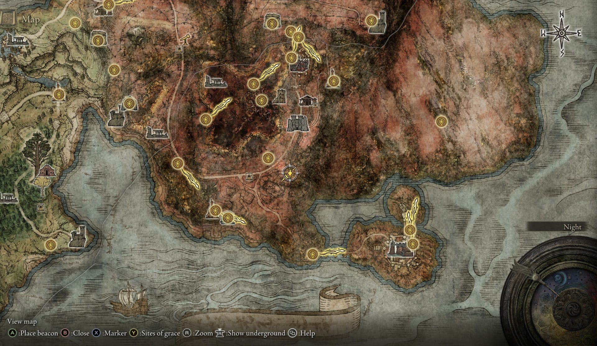 Death's Poker - location on the map