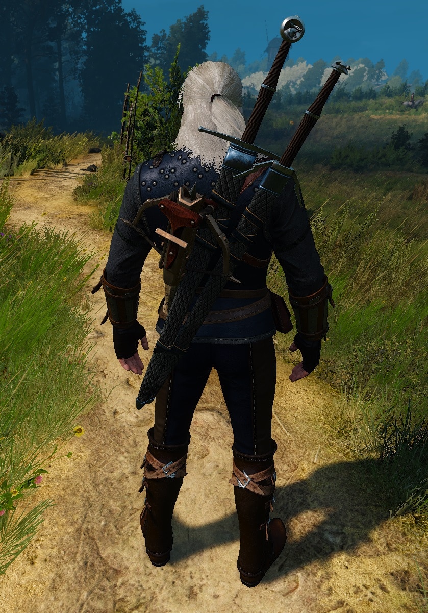 Witcher 3 Cat School Enhanced Feline Gear - visual overview - back