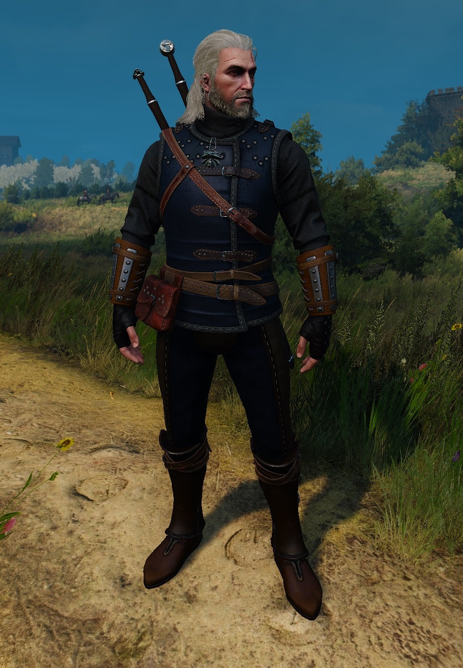 Witcher 3 Cat School Enhanced Feline Gear - visual overview - front