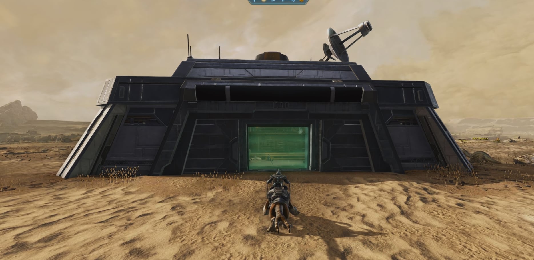 Enter the bunker on the west side of the Arid Wastes