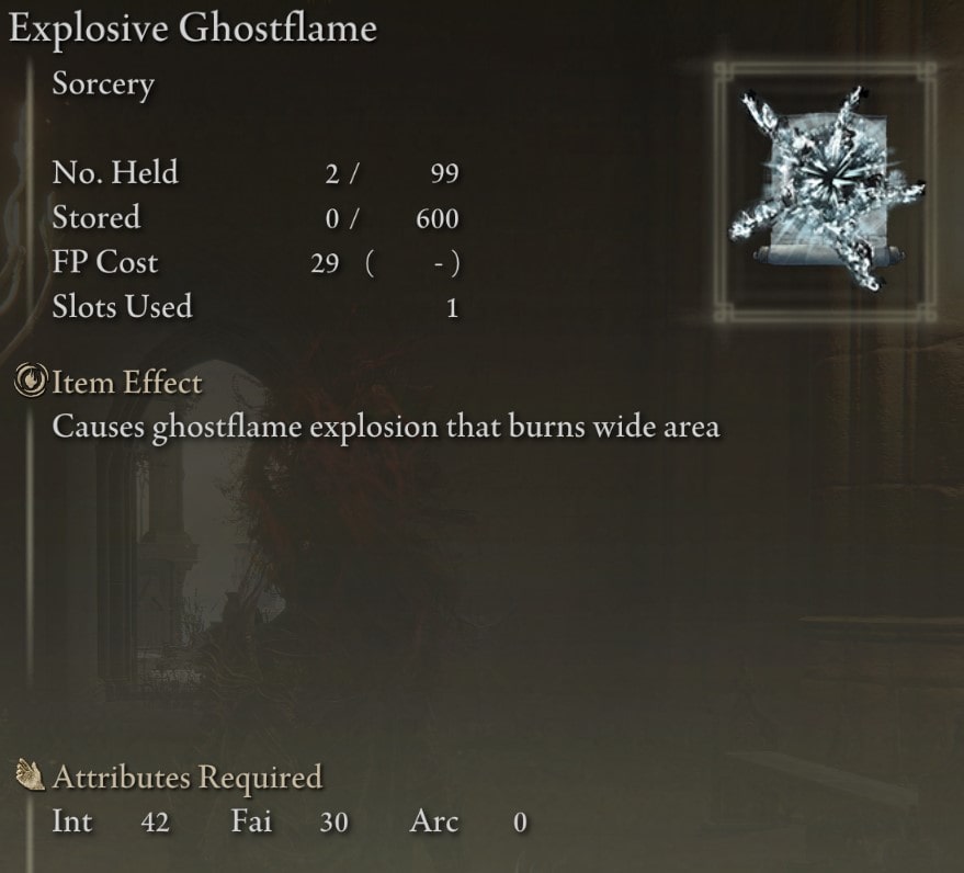 Explosive Ghostflame - Stats