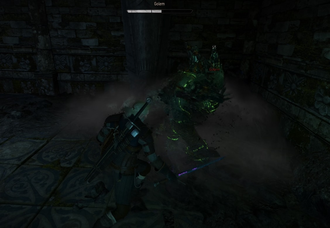 Golem's AoE attack