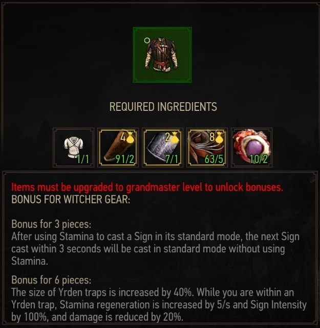 Griffin Armor Crafting Requirements