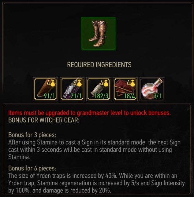 Griffin Boots Crafting Requirements