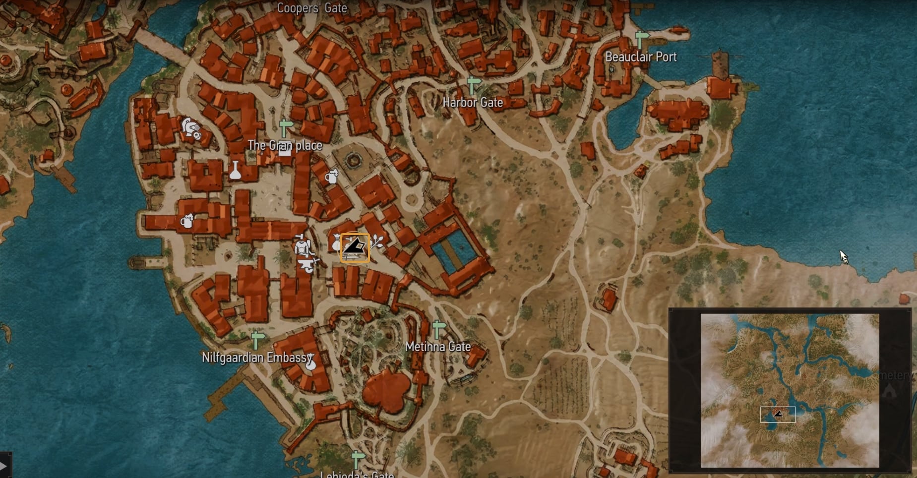 Location of the Grandmaster gear merchant Lafargue in Toussaint in The Witcher 3 Wild Hunt Blood and Wine