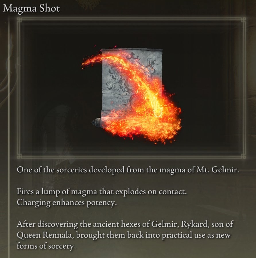 Magma Shot - Description