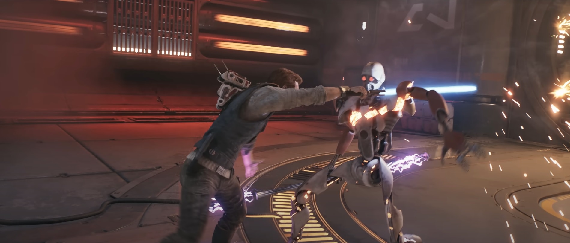 Jedi Survivor Trailer - combat scene Cal fighting a droid