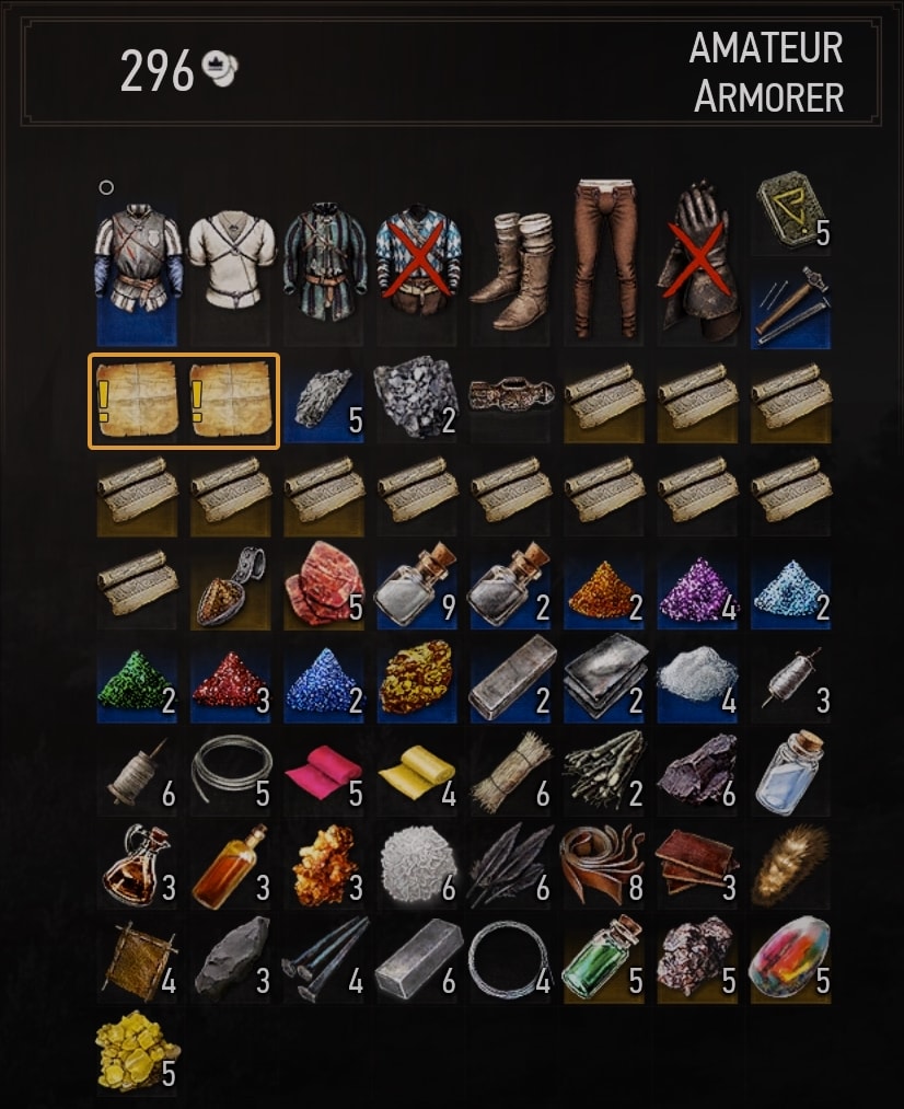 Midcopse armorer map fragments on offer
