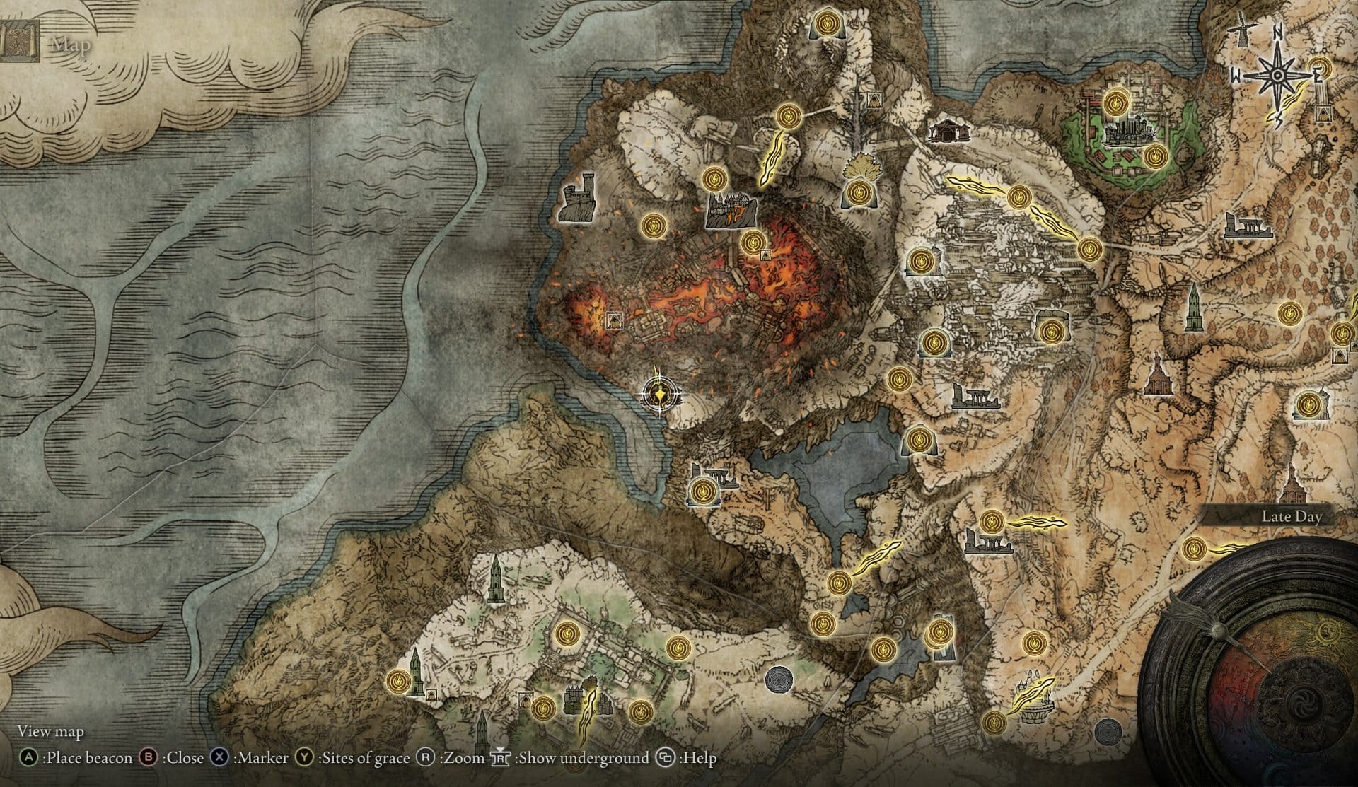 Roiling Magma - location on the map
