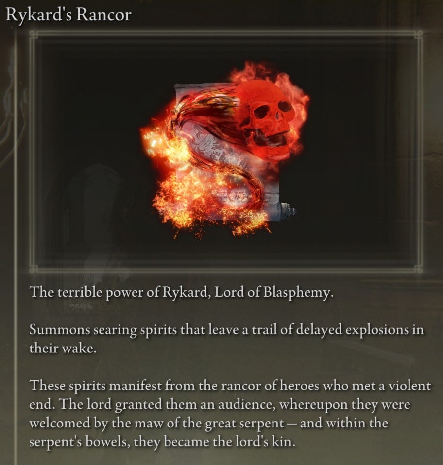 Rykard's Rancor - Description