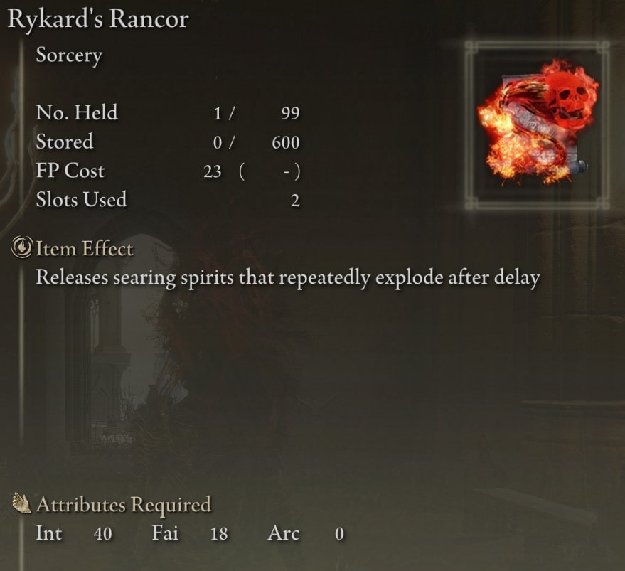 Rykard's Rancor - Stats