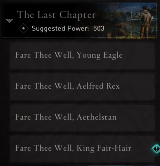 The Last Chapter mission log