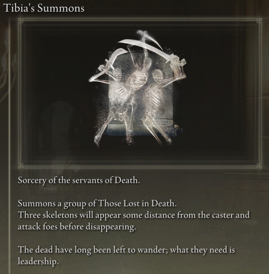 Tibia's Summons - Description