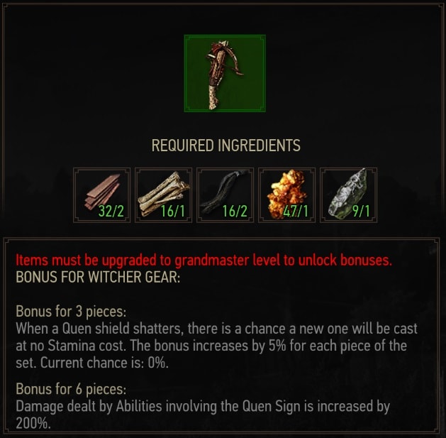 Ursine Crossbow Crafting Requirements