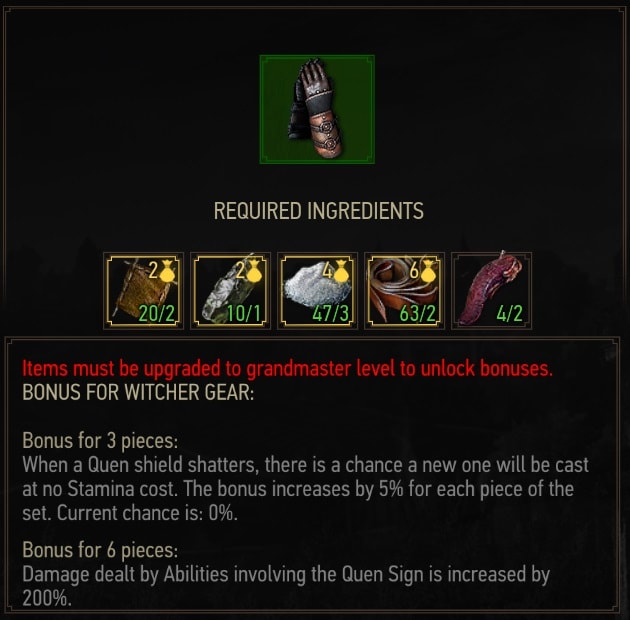 Ursine Gauntlets Crafting Requirements