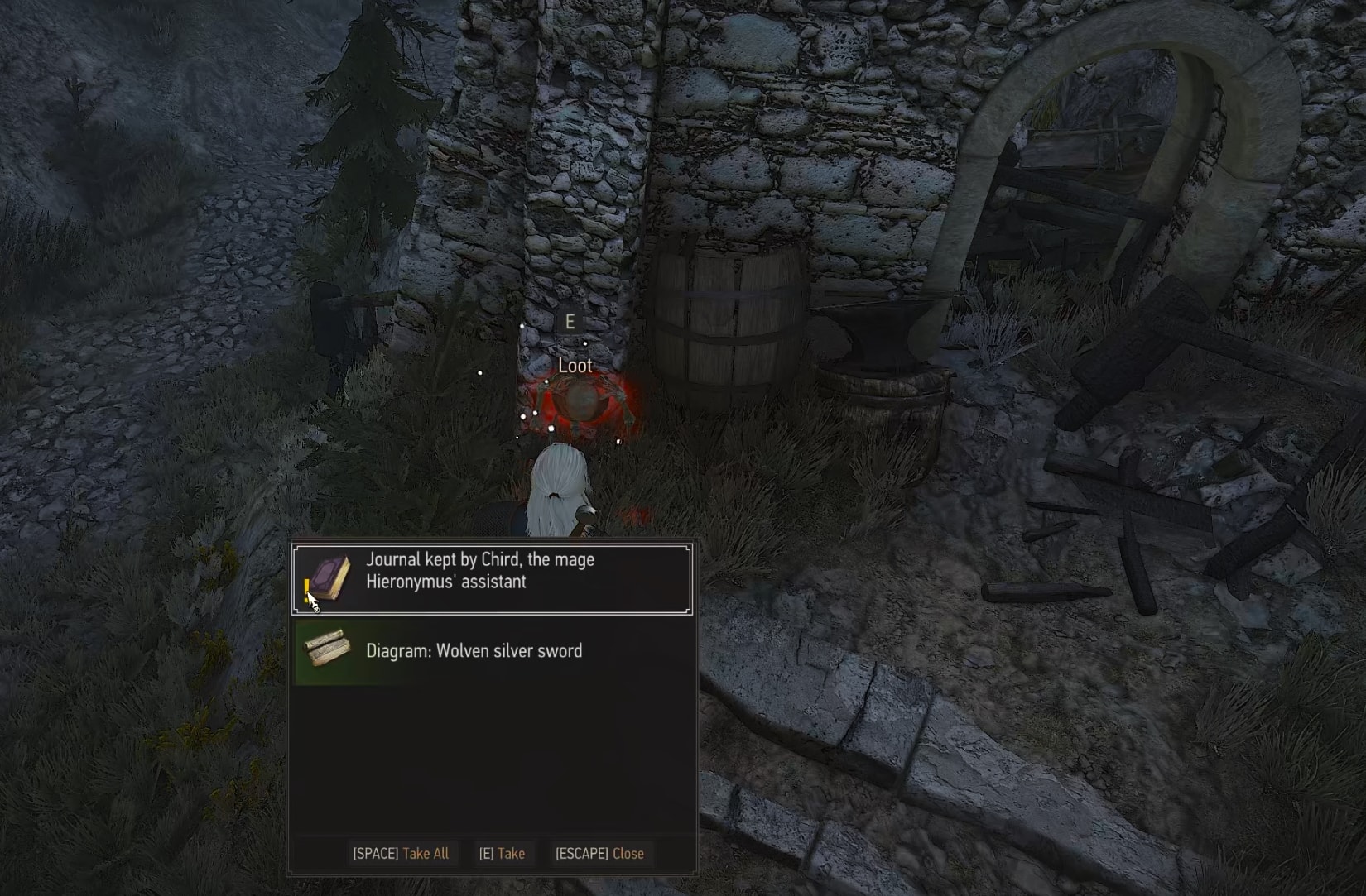 Where to find the Wolven Silver Sword in The Witcher 3