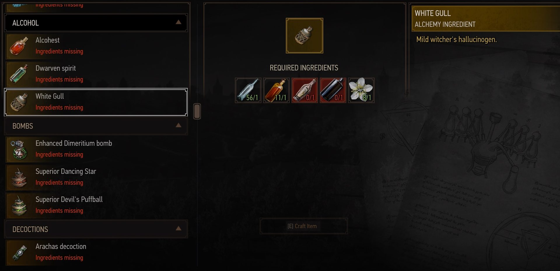 White Gull Recipe Ingredients