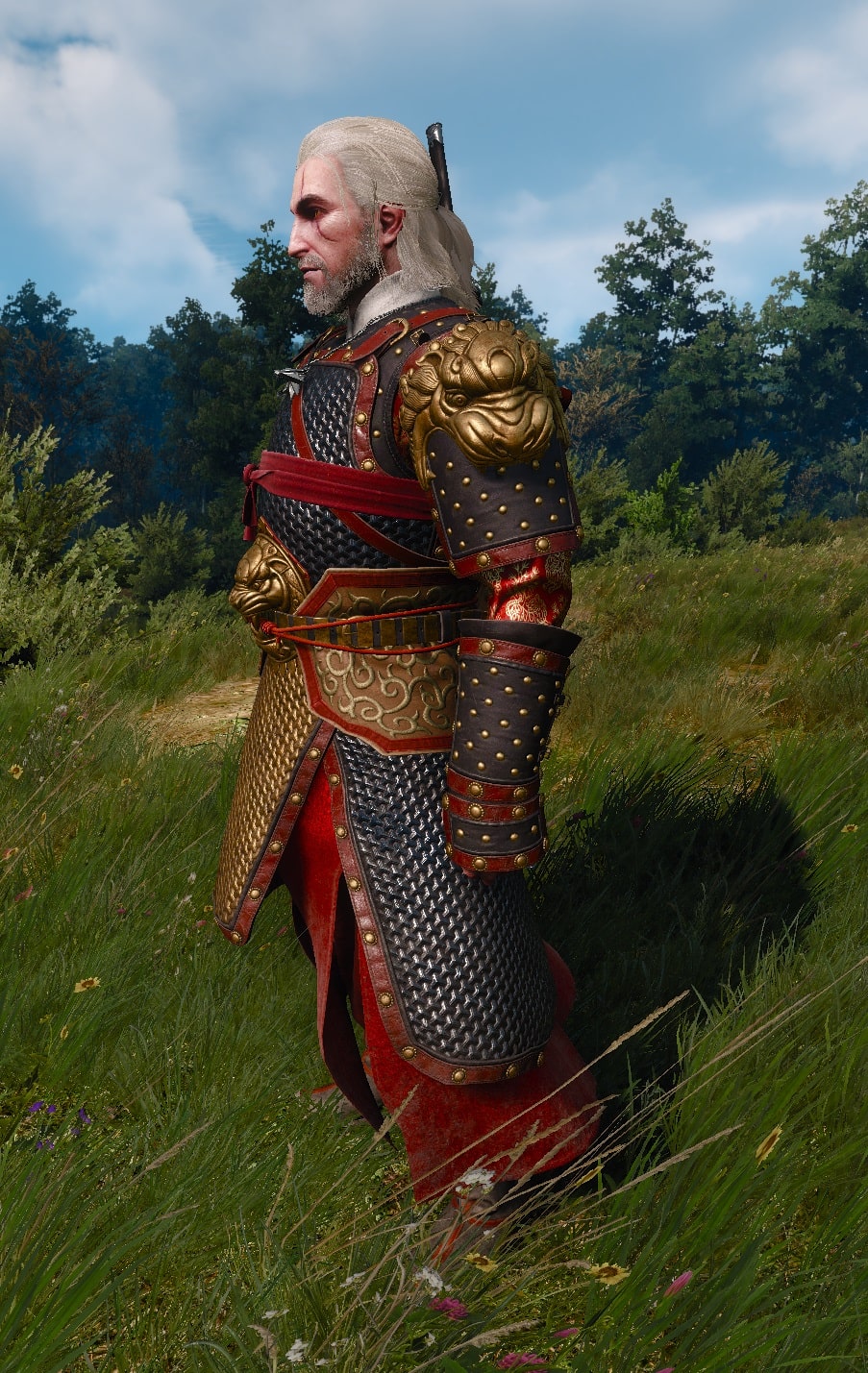 White Tiger of the West Gear set overview - left