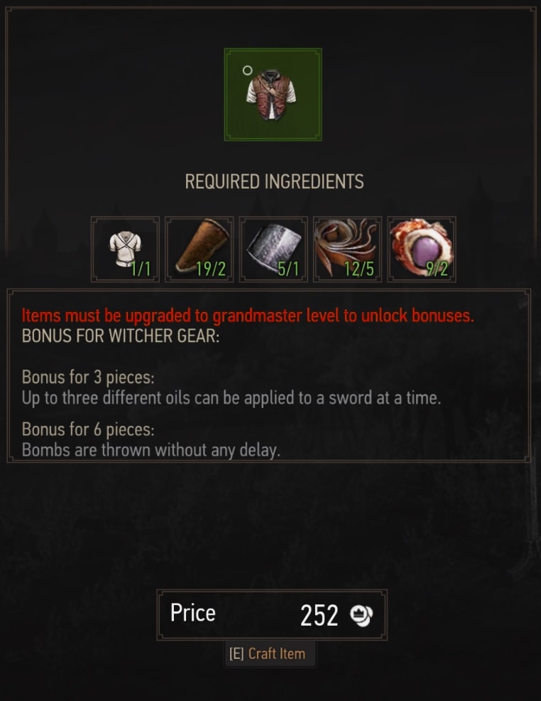 Wolven Armor Crafting Requirements