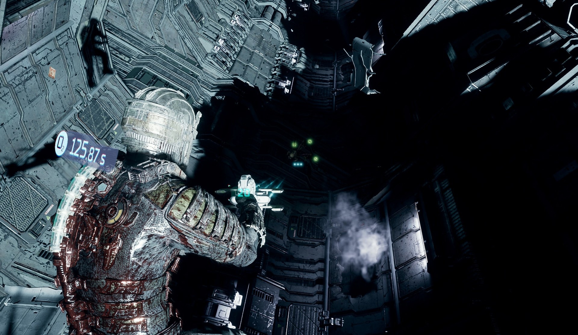 Necromorphs spawn while you are calibrating the cannons