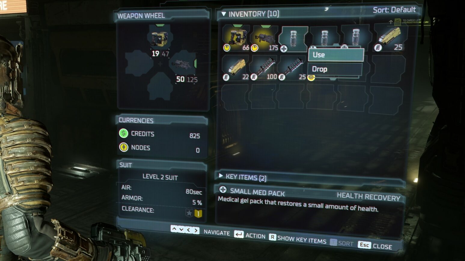 How to Navigate your Inventory in Dead Space