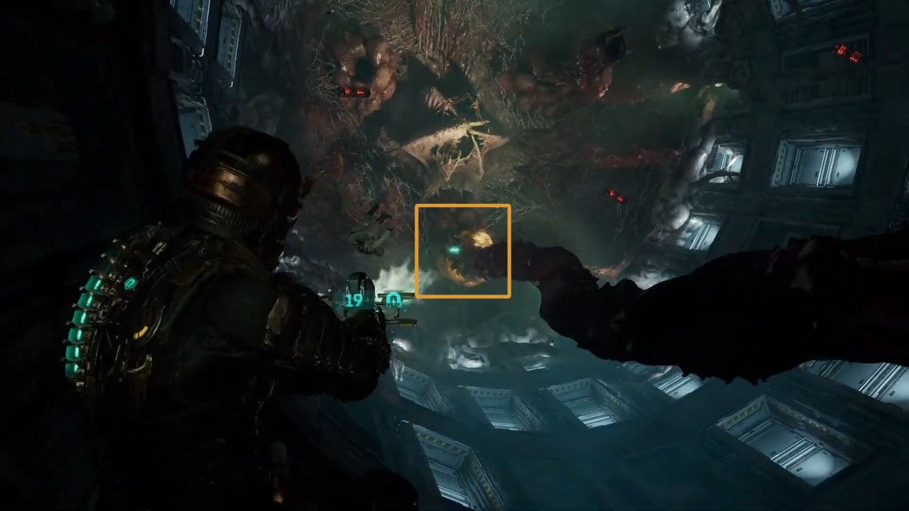Dead Space Leviatan Boss Fight - tentacle target