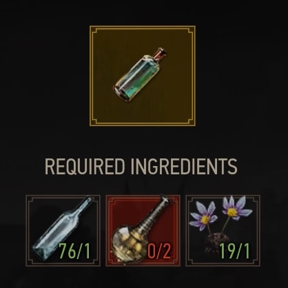Dwarven Spirit crafting requirements