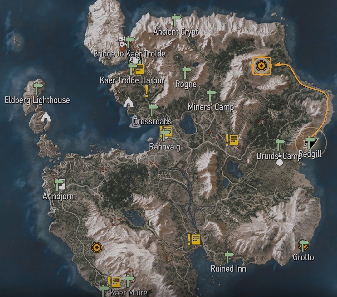Enhanced Ursine silver sword diagram location map