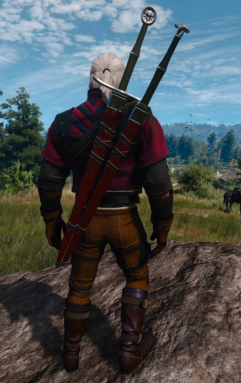 Enhanced Wolver set, Witcher 3 Enhanced Wolf School Gear visual overview - back