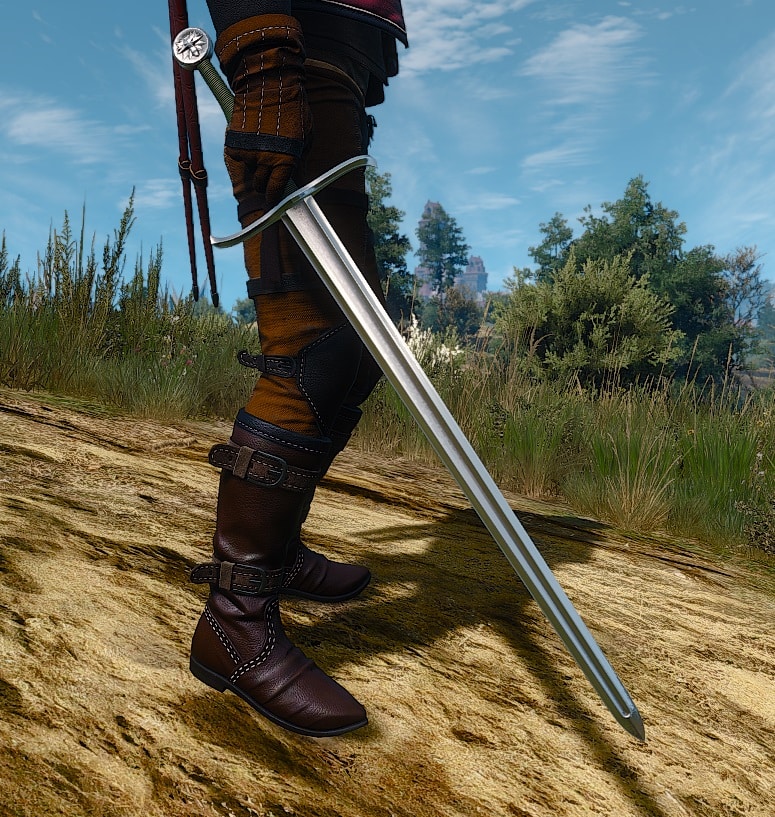 Enhanced Wolver set, Witcher 3 Enhanced Wolf School Gear visual overview - steel sword
