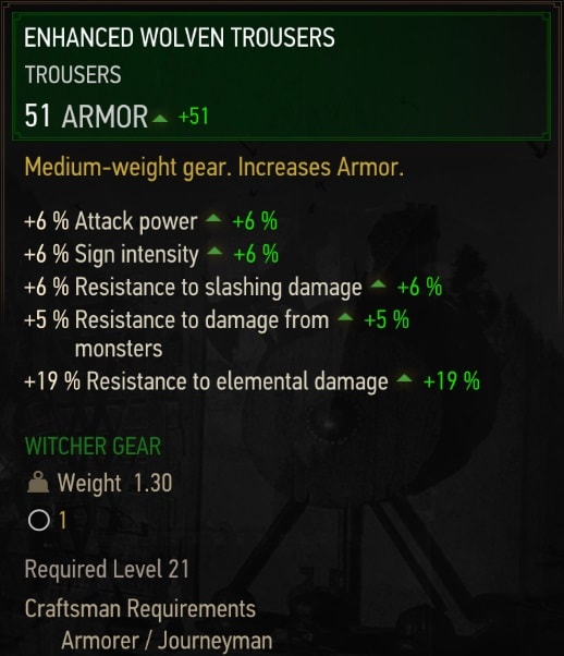 Enhanced Wolven Gear Set Stats - Trousers